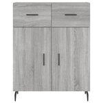 vidaXL Buffet haut Sonoma gris 69 5x34x180 cm Bois d'ingénierie