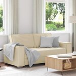 vidaXL Fauteuil canapé Crème 180 x 78 x 84 cm Cuir artificiel