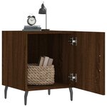 vidaXL Tables de chevet 2Pièces chêne marron 40x40x50cm bois d'ingénierie