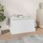 vidaXL Coffre de rangement Blanc 50x30x28 cm Bois d'ingénierie