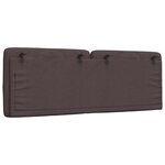 vidaXL Coussin de tête de lit marron foncé 140 cm tissu
