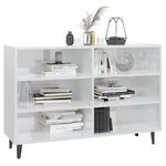 vidaXL Buffet blanc brillant 103 5x35x70 cm bois d'ingénierie