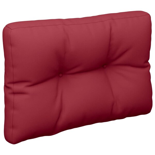 vidaXL Coussin de palette rouge bordeaux 50x40x12 cm tissu