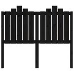 vidaXL Tête de lit Noir 126x4x110 cm Bois massif de pin