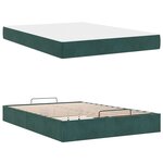 vidaXL Cadre de lit avec matelas avec matelas 2 Pièces Vert Velours
