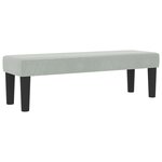 vidaXL Lit à ressorts avec matelas et banc en velours gris clair 140x190 cm