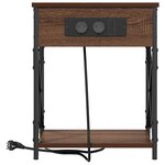 vidaXL Cabinet de chevet 2 Pièces Chêne brun 41 x 31 x 51 cm