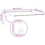 vidaXL Auvent rétractable électrique Vert et blanc 3 x 2 5 m