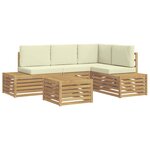 vidaXL Ensemble de canapés d'extérieur Blanc 59 x 59 x 37 cm Polyester