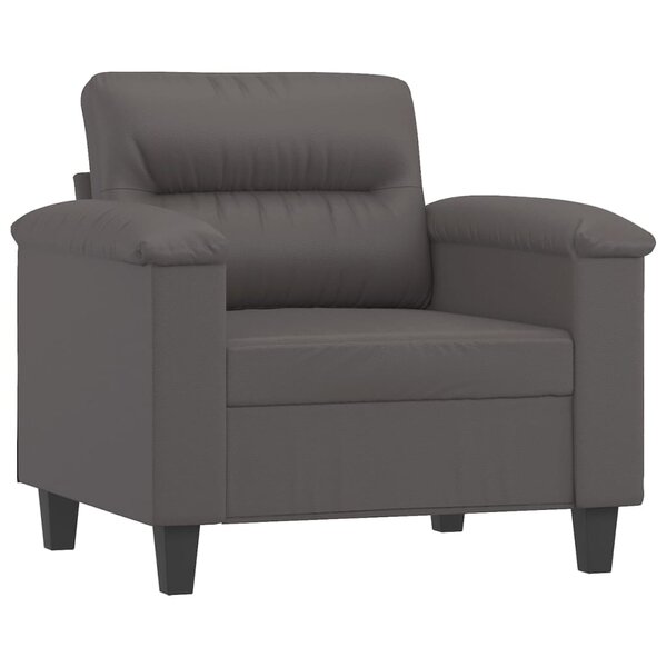 vidaXL Fauteuil Gris 60 cm Similicuir