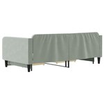 vidaXL Lit de jour et gigogne et tiroirs gris clair 100x200 cm velours