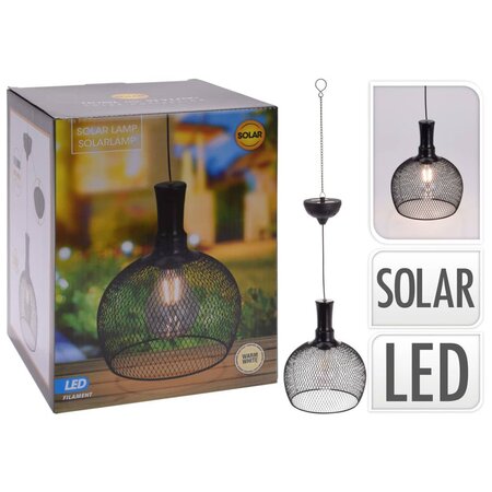 ProGarden Lampe suspendue solaire à LED Métal 18 5 cm