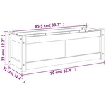 vidaXL Jardinières 2 Pièces blanc bois de pin massif