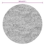 vidaXL Tapis ISTAN à poils longs aspect brillant gris Ø 160 cm