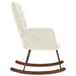 vidaXL Chaise à bascule Crème Velours