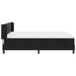 vidaXL Lit à ressorts avec matelas noir 100x200 cm en velours Noir