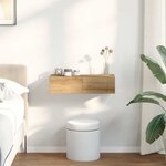 vidaXL Étagère murale avec tiroirs chêne artisanal bois d'ingénierie