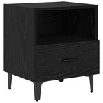 vidaXL Cabinet de chevet 2 Pièces Chêne noir 40 x 35 x 47.5 cm
