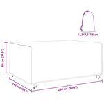 vidaXL Housse pour mobilier d'extérieur Noir 230 x 165 x 80 cm 600D