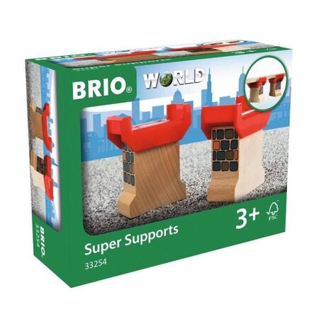 Brio World Supports de Pont - Accessoire pour circuit de train en bois - Ravensburger - Mixte des 3 ans - 33254
