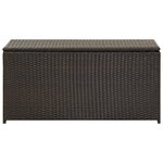 vidaXL Boîte de rangement de jardin résine tressée 100x50x50 cm marron