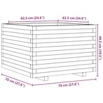 vidaXL Jardinière 70x70x49 5 cm bois de pin massif