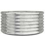 vidaXL Jardinière de jardin Acier enduit de poudre 80x80x36 cm Argenté