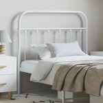 vidaXL Tête de lit métal blanc 100 cm