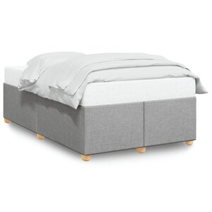 vidaXL Cadre de lit sans matelas gris clair 120x200 cm tissu