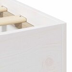 vidaXL Cadre de lit surélevé Blanc 200 x 200 cm Bois massif en pin