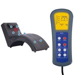 vidaXL Chaise longue de massage avec oreiller Gris Similicuir