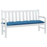vidaXL Coussin de banc de jardin bleu mélangé 150x50x7 cm tissu