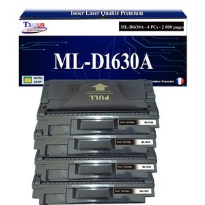 T3AZUR - 4x Toners compatibles avec Samsung MLD-1630A D1630A pour Samsung ML-1630 ML-1630W SCX-4500 SCX-4500W