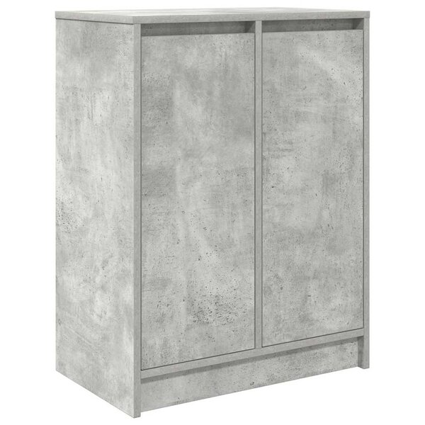 vidaXL Armoire à chaussures gris béton 57x34x76 cm bois d'ingénierie