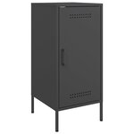 vidaXL Buffets 2 Pièces noir 36x39x79 cm acier laminé à froid