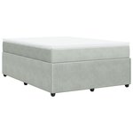 vidaXL Sommier à lattes de lit et matelas Gris clair 160x200cm Velours