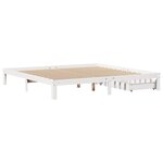 vidaXL Cadre de lit avec tiroirs sans matelas blanc 180x200 cm