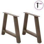 vidaXL Pieds de table basse en forme de A  2 pièces  60 x (42-43) cm  acier