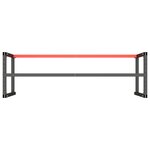 vidaXL Cadre de banc de travail Noir et rouge mat 180x57x79 cm Métal