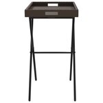 vidaXL Table à plateau pliable marron 65x40x75 cm résine tressée
