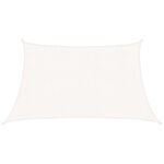 vidaXL Voile d'ombrage 160 g/m² Blanc 3/4x2 m PEHD