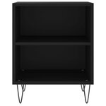 vidaXL Tables de chevet 2 Pièces noir 40x30x50 cm bois d'ingénierie