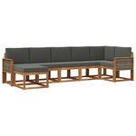 vidaXL Ensemble de canapés d'extérieur 7 Pièces Naturel et Anthracite