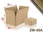 Lot de 25 cartons double cannelure 2w-40a format 350 x 350 x 350 mm