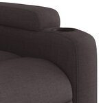 vidaXL Fauteuil inclinable électrique Marron foncé Tissu