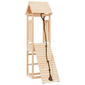 vidaXL Maisonnette de jeu avec mur d'escalade bois massif de pin