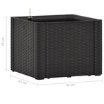 vidaXL Lit surélevé de jardin système d'arrosage Anthracite 43x43x33cm