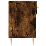 vidaXL Banc à chaussures chêne fumé 102x35x55 cm bois d'ingénierie