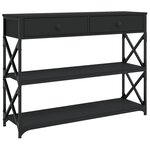 vidaXL Table console noir 100x28x75 cm bois d'ingénierie