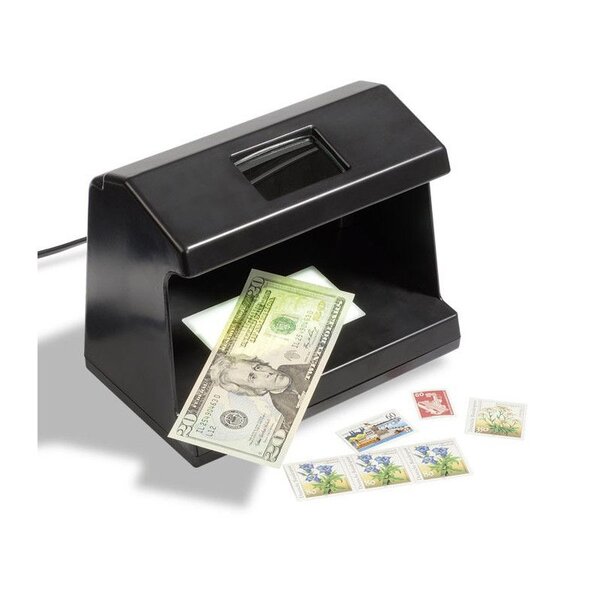 Multi testeur pour examiner timbres monnaies billets.